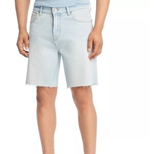 7 For All Mankind Men's The Straight Denim Shorts in Breezy Light Blue Size 31